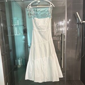 12th Tribe White Backless Dress